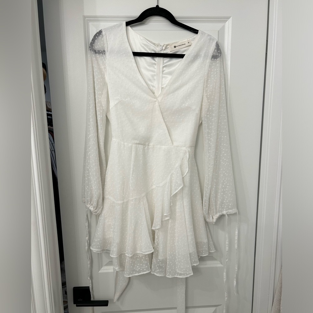 Impeccable Pig Textured White Dress